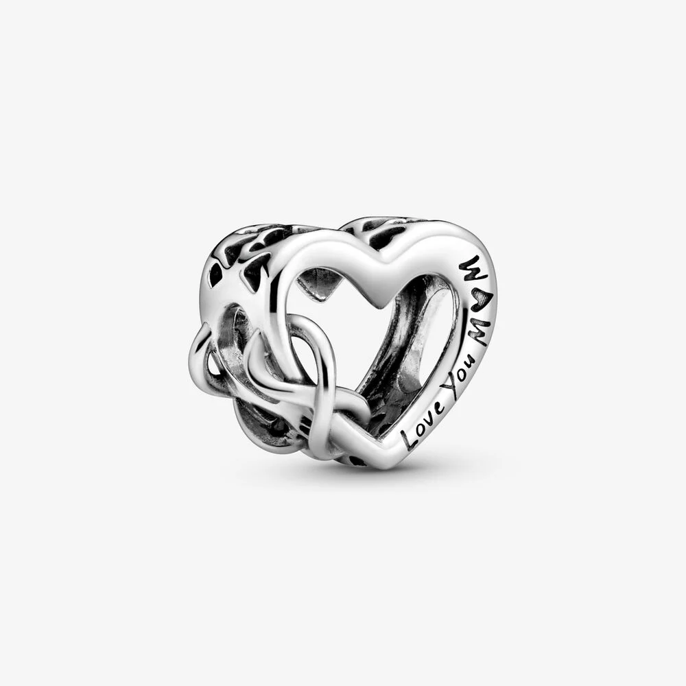 Pandora Oneindig Hart Bedel met Tekst 'Love You Mum'