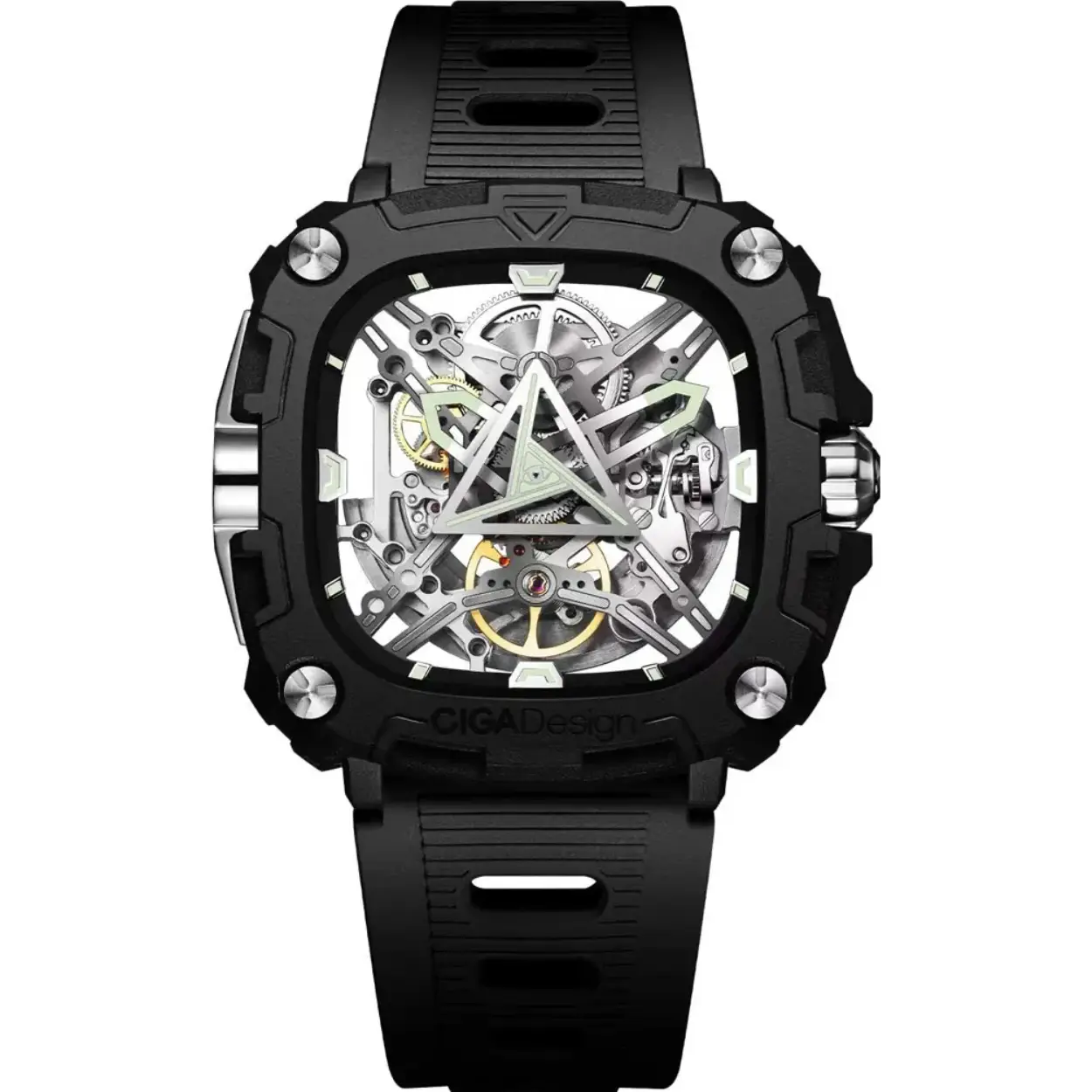 X Series Eye of Horus Silver. Dit CIGA Design horloge heeft een kast gemaakt van Bioceramic met een diameter van 48 mm en is voorzien van een rubber band. In de kast bevindt zich een Seagull kwaliteitsuurwerk en is afgewerkt met Saffierglas.

Het horloge is 3ATM. Dit betekent dat het horloge spatwaterdicht is.. Verder wordt het horloge geleverd met 2 jaar garantie.