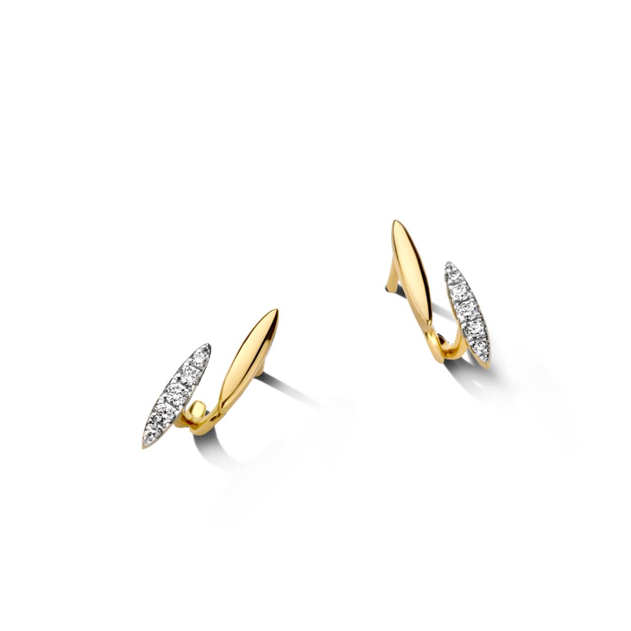 Oorbellen GG 18 kt 0.15ct brilj