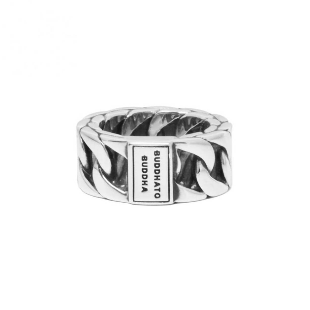 Buddha To Buddha - 925 sterling brede zilveren massieve "gevlochten " fantasie schakelring. Model: 488- Esther in maat 20