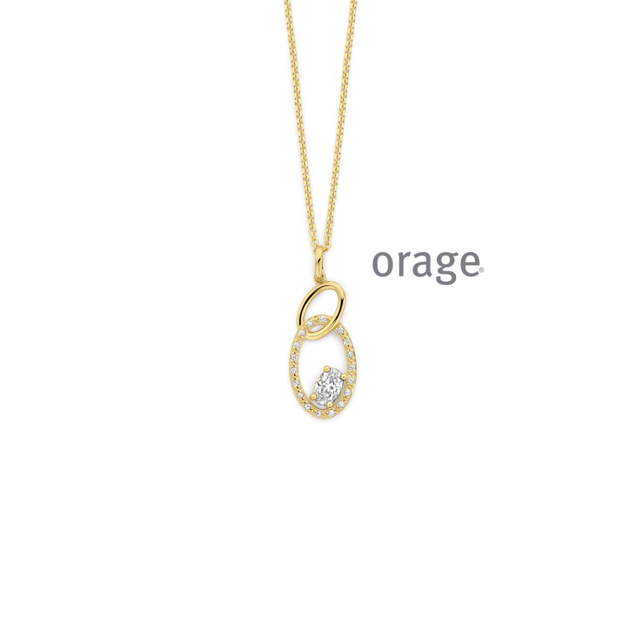 Ketting zilver verguld