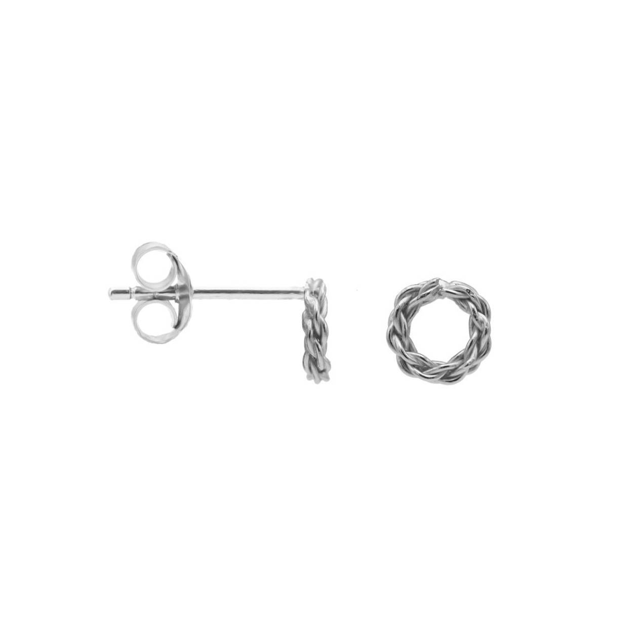 Karma Symbols Open Braided Circle Silver