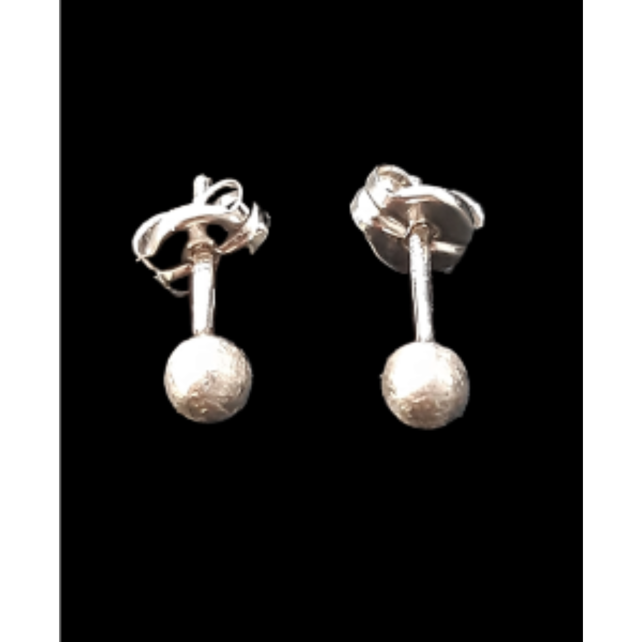 witgouden oorknop 
18kt