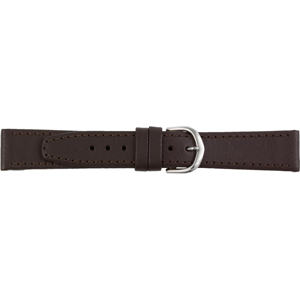Horlogeband 10mm bruin leer