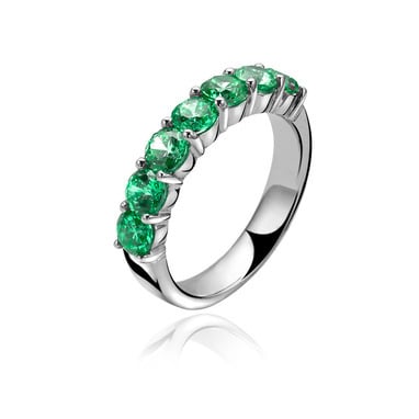 ZINZI zilveren ring groen ZIR1000G