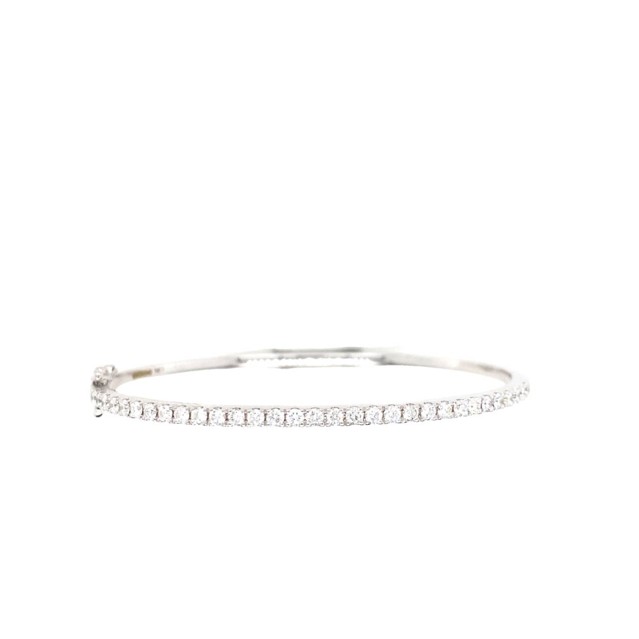 witgouden bangle met 1.24ct briljant W/si