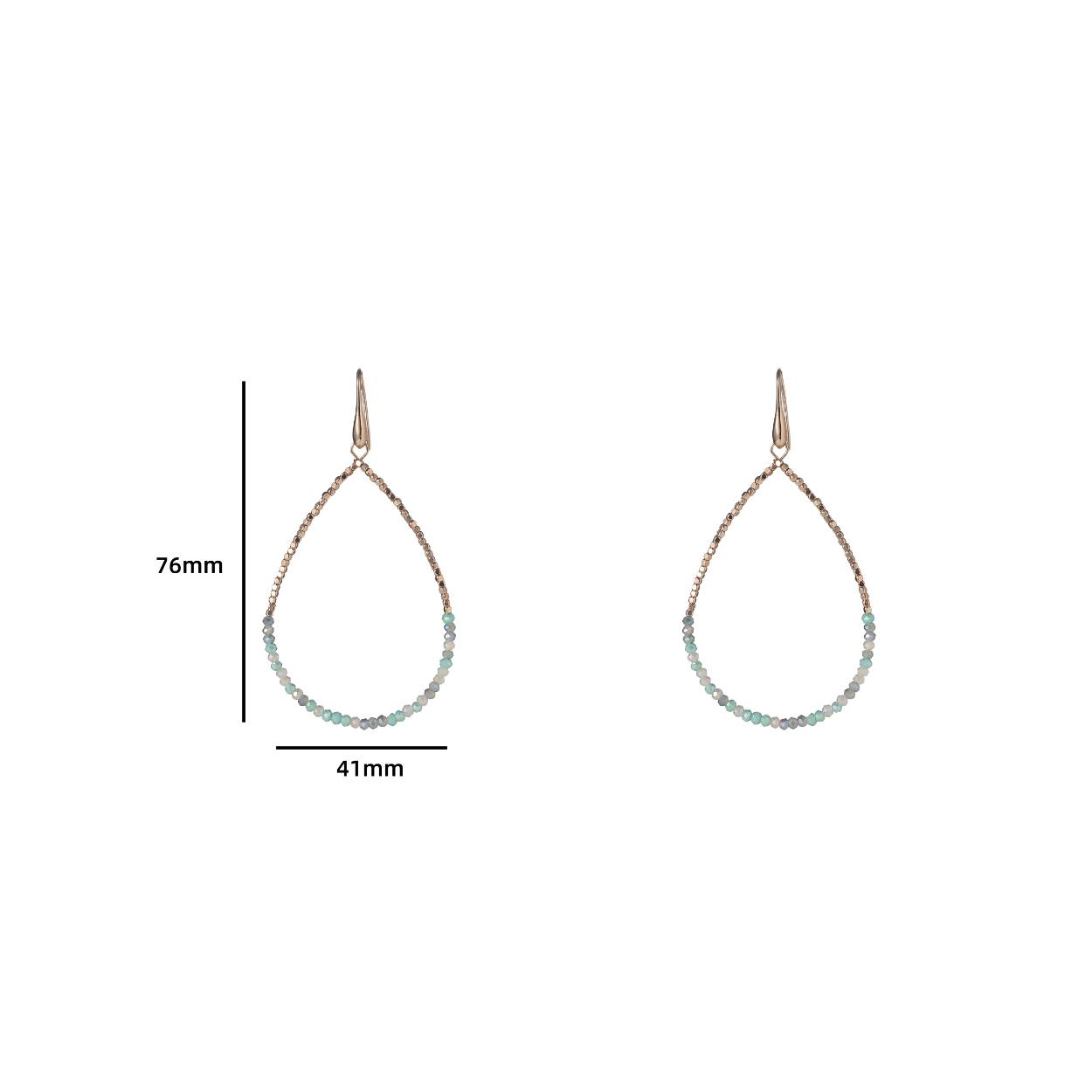 Elegant Beads Drop - 14K + Mint Mix
E3507-12