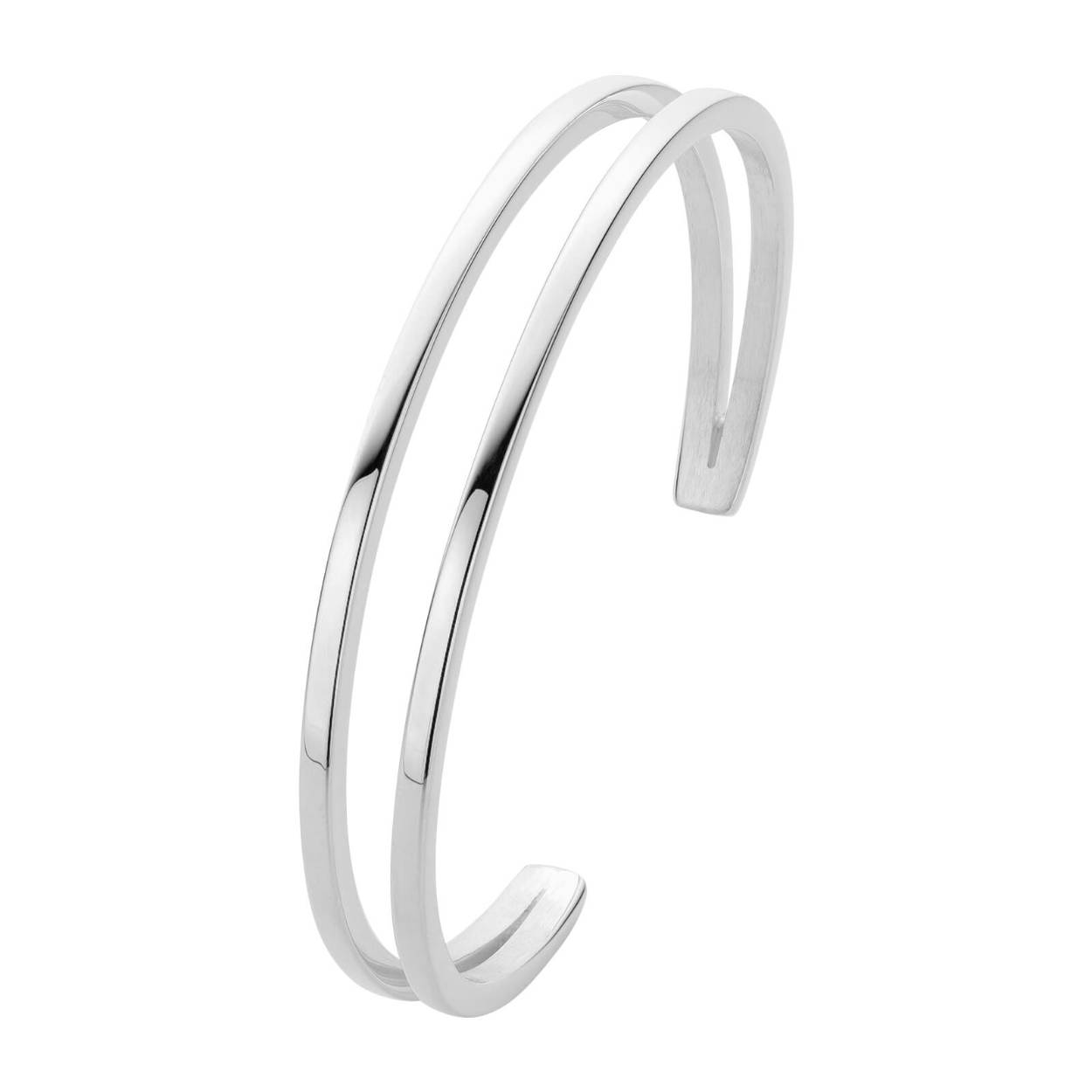 Handgemaakte arm spang Nol sieraden open 2 draden 