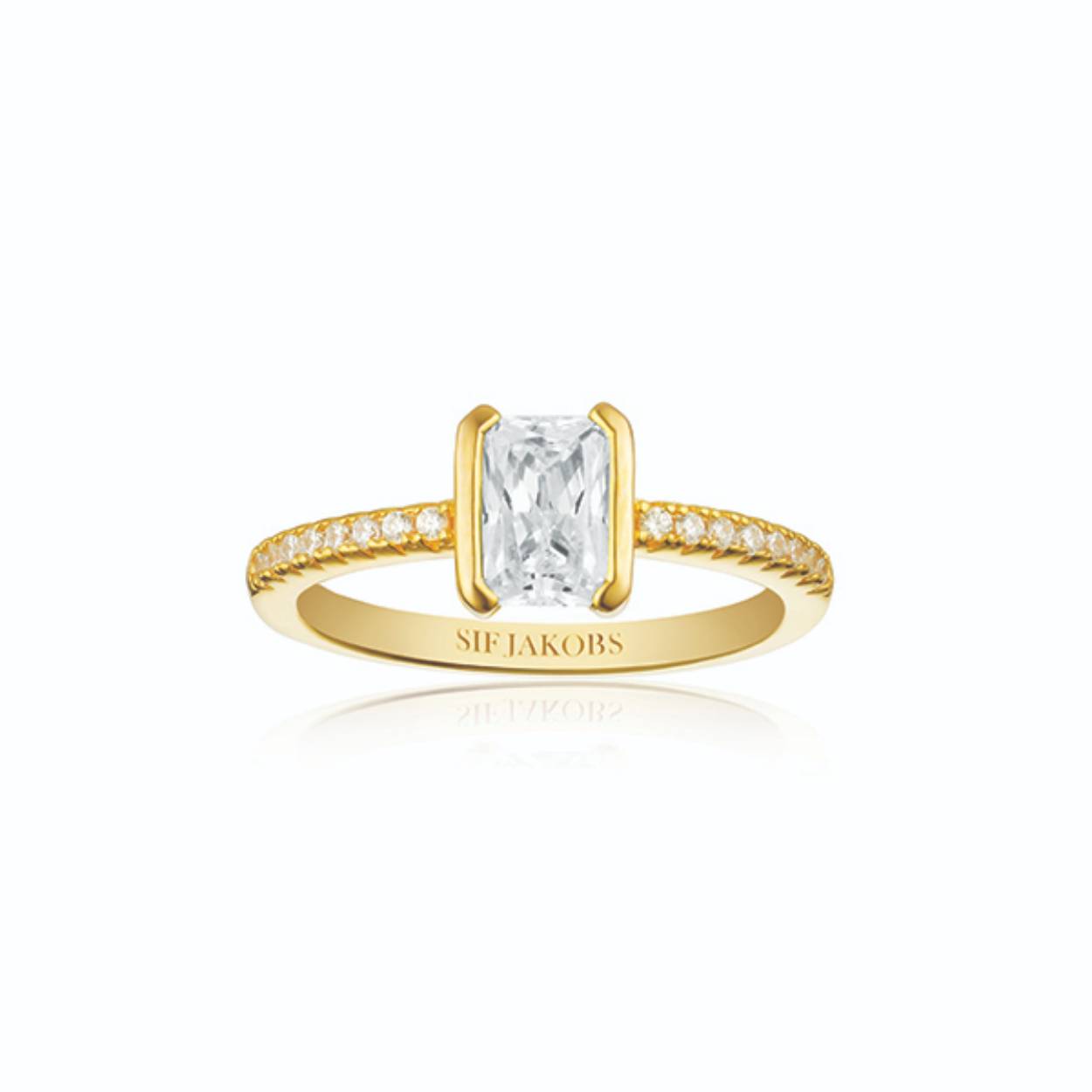Sif Jacobs zilveren ring 18k goldplated, model Roccanova, met zirkonia.
In diverse maten leverbaar. 