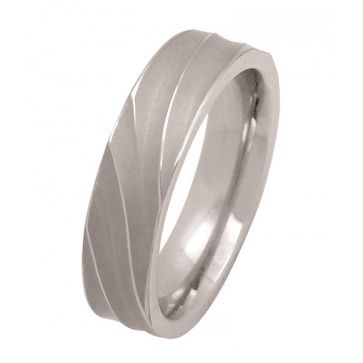 STAAL RING BEWERKT MAT GOLVEND - 5MM
