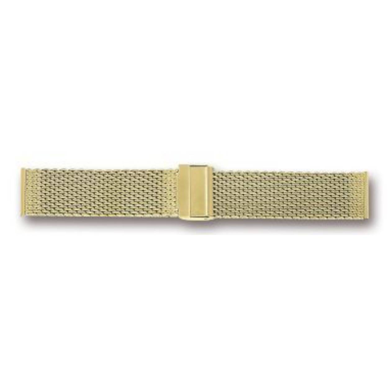 Horlogeband edelstaal 335 goudkleur milanees 22mm