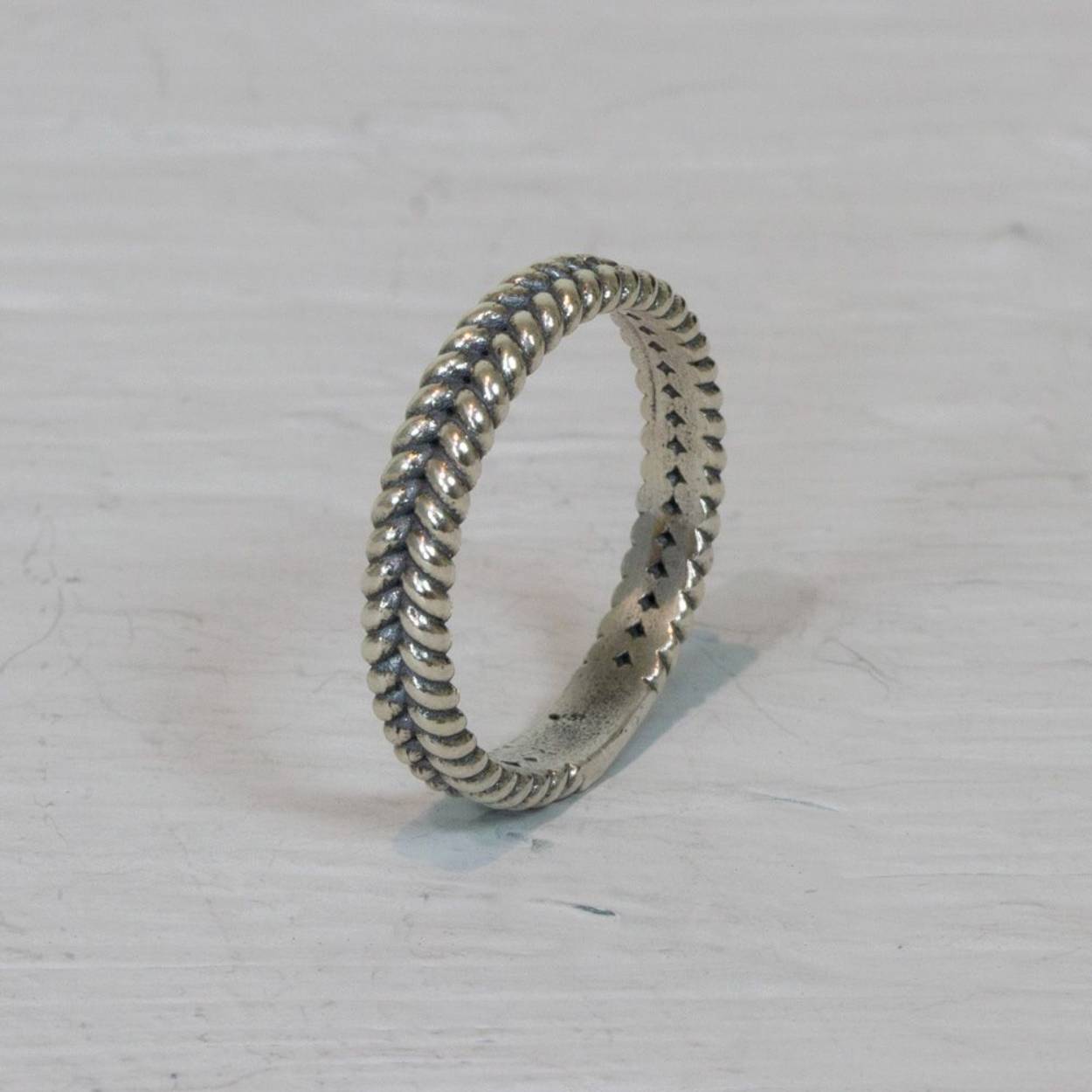 Jeh ring zilver oxy vlecht mt 54