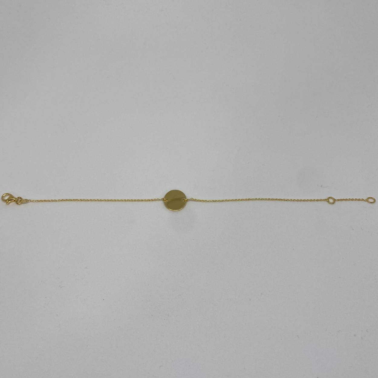 double jasseron armband met rond plaatje
