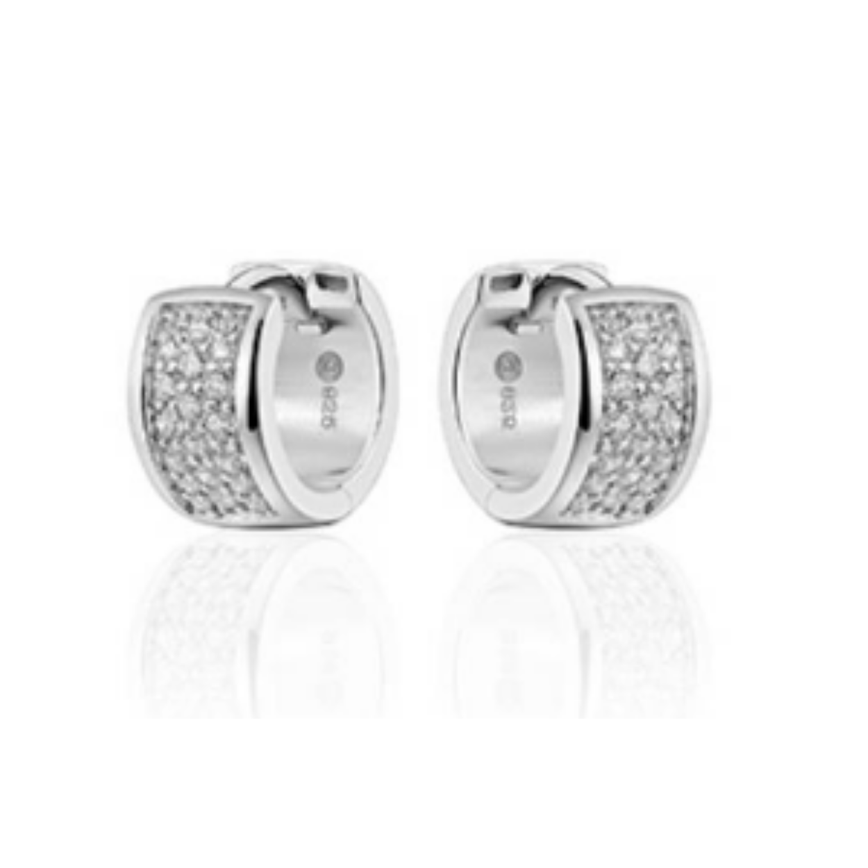per paar | zirkonia | 925 zilver gerhodineerd