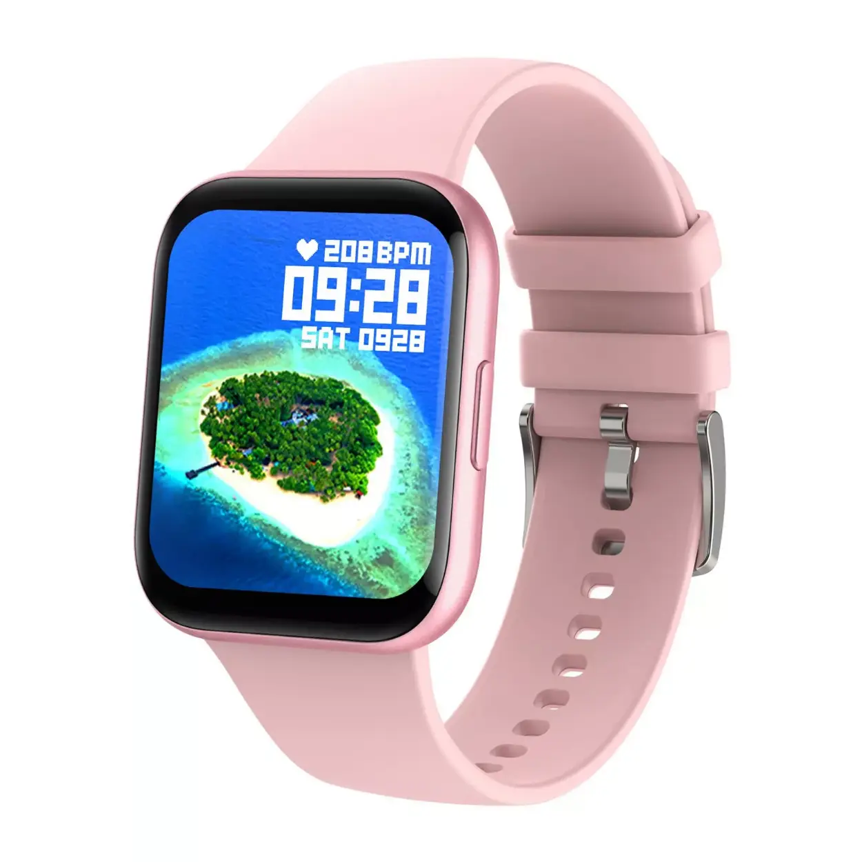 SMARTY2.0 SW033D Smartwatch Roze 44mm
Dit Smarty Smartwatch horloge met nr: SW033D is een stap in de toekomst. De rechthoekige rosékleurige kast is gemaakt van aluminium met een gorilla glas en aan de kast zit een roze siliconen band. Het horloge heeft een doorsnee van 44mm en is spatwaterdicht. Het horloge is sportief, stijlvol, maar zeker gebruiksvriendelijk. Om door apps, berichten en tekst te bladeren hoeft je alleen maar op het glas te tikken of op de knop te drukken. 

Merk:
SMARTY2.0
Smartwatches verbinden je met de wereld. 
SMARTY2.0 biedt een brede keuze aan vormen en functionaliteiten. Een ronde of rechthoekige smartwatch? Eentje voor de smalle pols? Een ladies watch of een kids watch?  SMARTY2.0 heeft het allemaal.
De keuze qua functionaliteiten is onuitputtelijk: bluetooth bellen, stappenteller, hartslag- en bloeddrukmeter,  14 verschillende sporttrackers, menstruatie en ovulatie herinneringen, ingebouwde GPS, vind mijn smartphone en heel veel meer. Maak je eigen keuze.
Iedere SMARTY werkt zowel met iOS als met Android en is moeiteloos via een QR-code te koppelen met iedere mobiele telefoon. Misschien wel dé makkelijkste smartwatch voor iedereen.
SMARTY2.0 staat voor hoge kwaliteit in een betaalbaar prijssegment: € 79 - €  199.

Highlights:
- Geschikt voor Android iOS  
- De Smartwatch heeft een siliconen kast beschermer  
- Hoge batterij efficientie
- 24 uur hartritme meting
- Anti stress meter
- Door de verschillende meters en tellers is het mogelijk om onder andere de hartslag, stappen, snelheid, slaap, luchtdruk, stress, hoogte- en diepte te meten
- D.m.v. de ingebouwde GPS, is het mogelijk om offline te navigeren en achteraf je route terug te kijken (zonder dat de telefoon in de buurt is)
- Spatwaterdicht