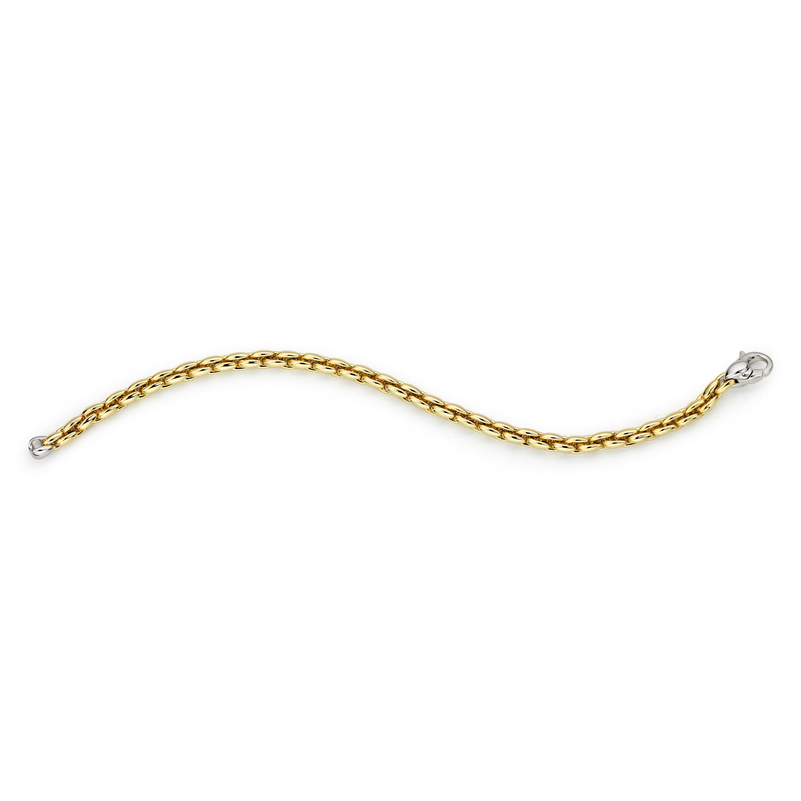 Deze prachtige 14 karaat gouden Monzario armband is 19 cm. Tevens bijpassende collier leverbaar.