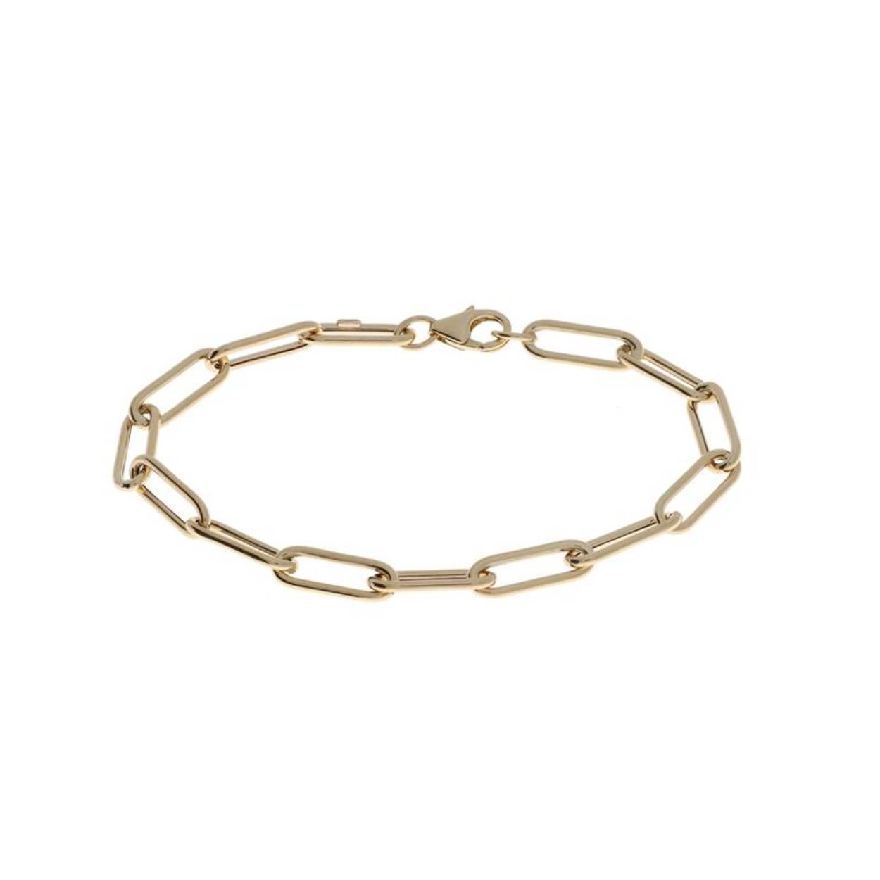 Gouden armband fantasie Armband Paperclip rond