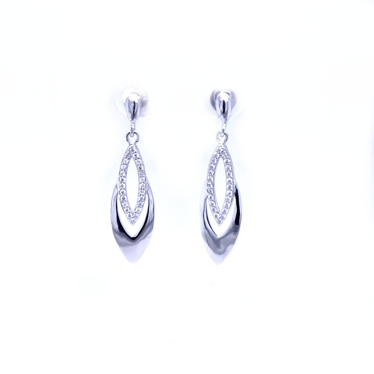 zilveren oorstekers zirconia
