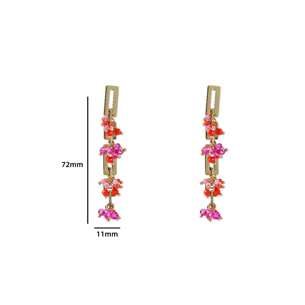 Beaded Drop - 14K + Coral
E4044-4