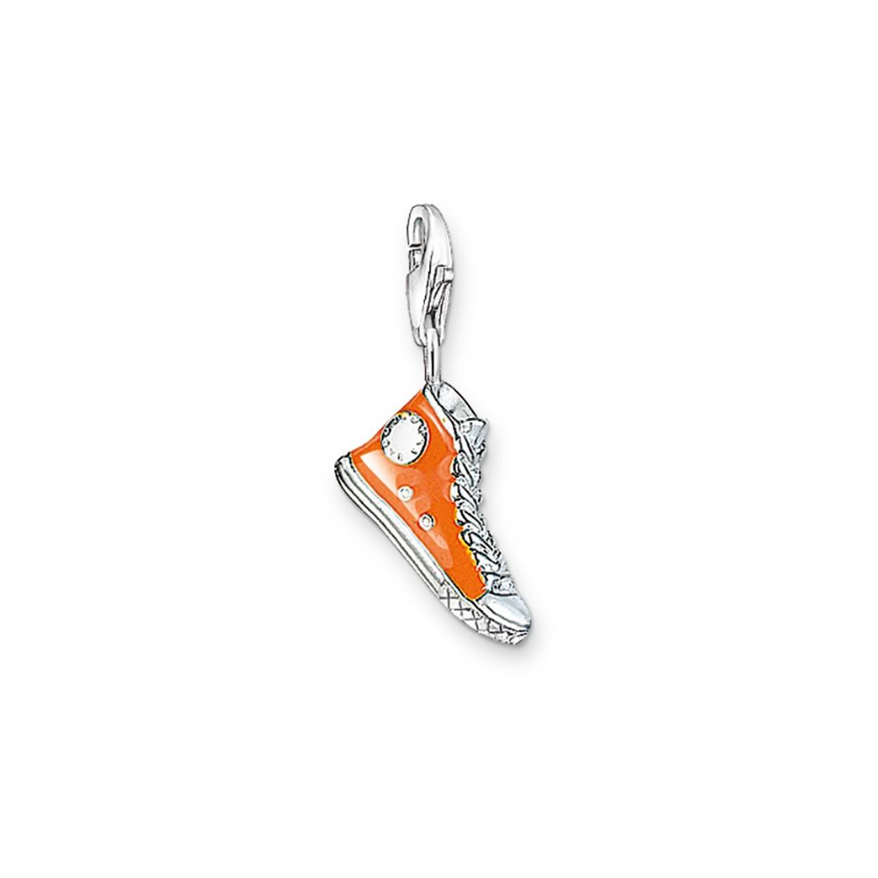 Zilvere bedel oranje gymschoen