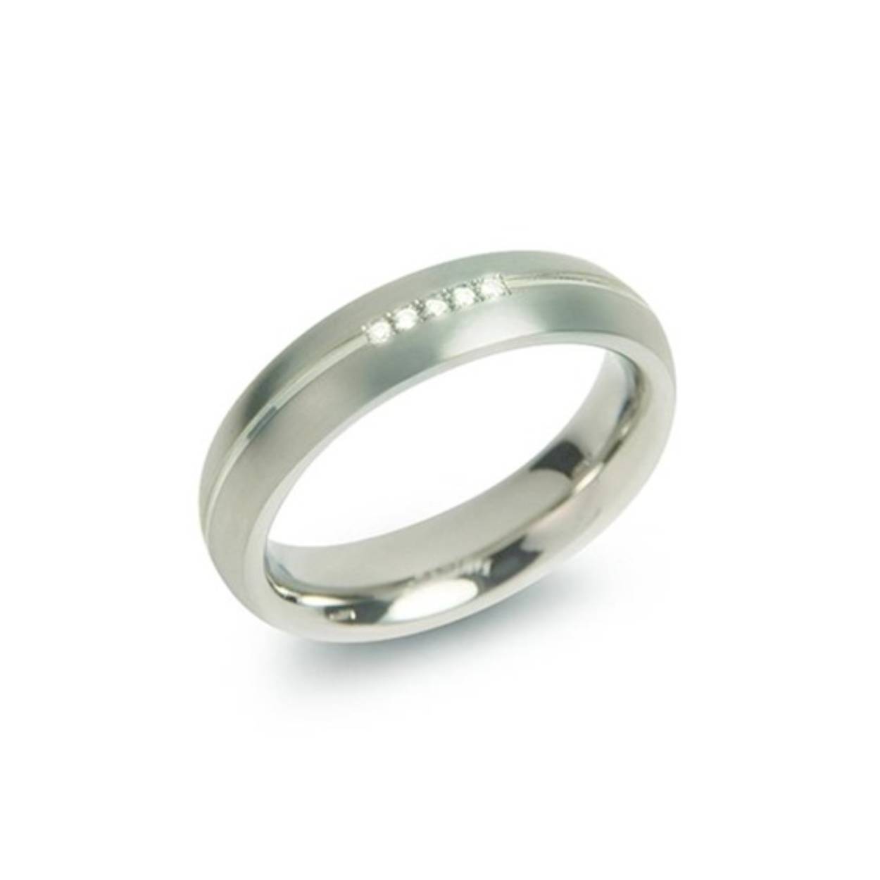 Dit is een ring van het merk Boccia Titanium
