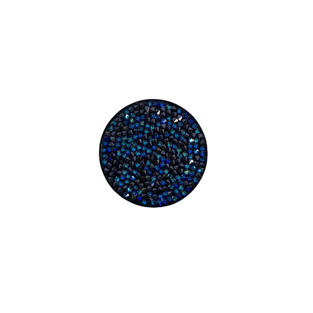 Crystal fine rocks Glamour insignia 33mm Bermuda Blue