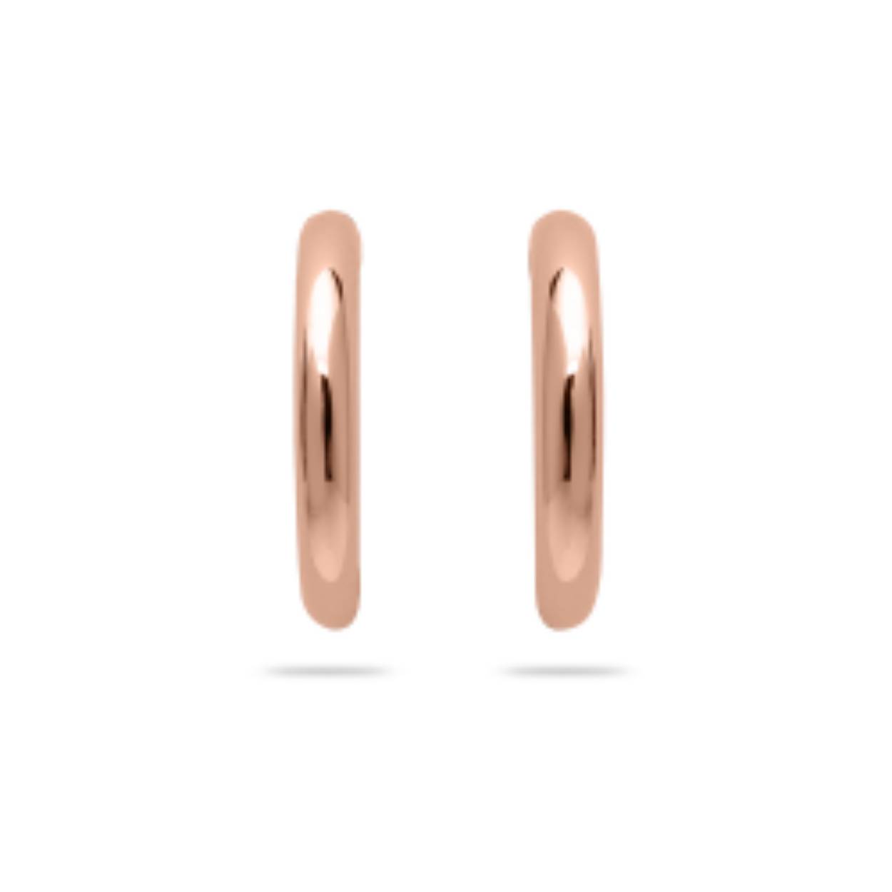 rose verguld zilveren halve oorring met stift