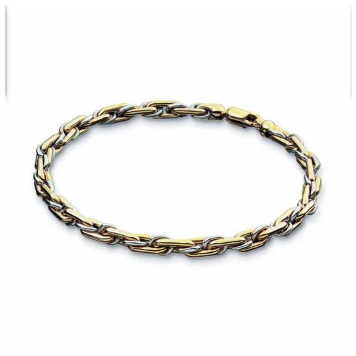 Armband twisted Anker Bicolor 19cm