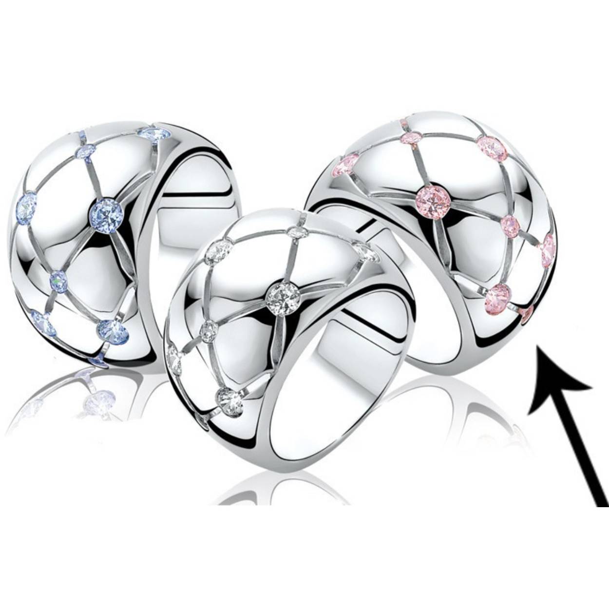 Zinzi zilveren ring ruit roze zirkonia mt.54 ZIR566R