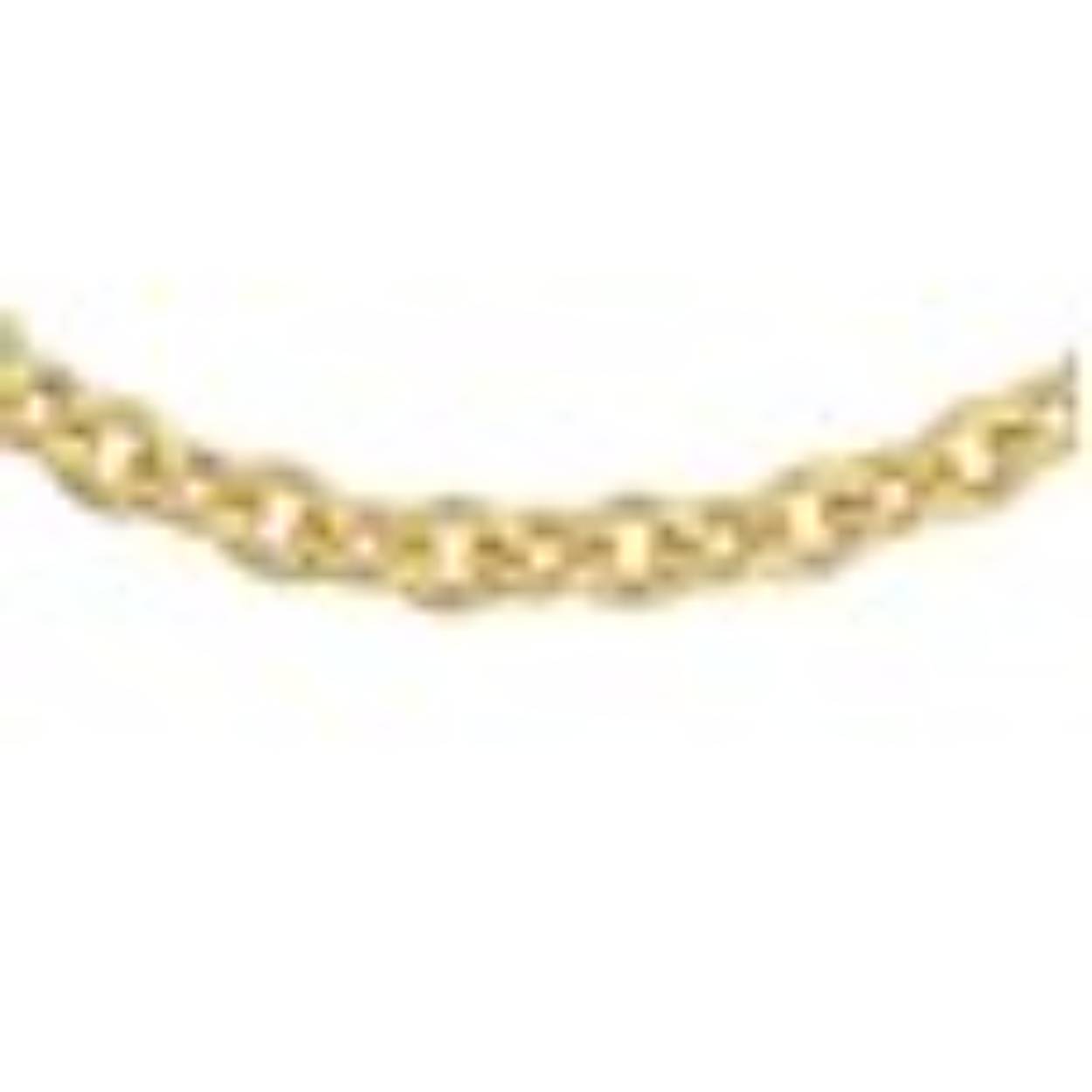 14k geelgouden schakelarmband hol op 19cm lengte