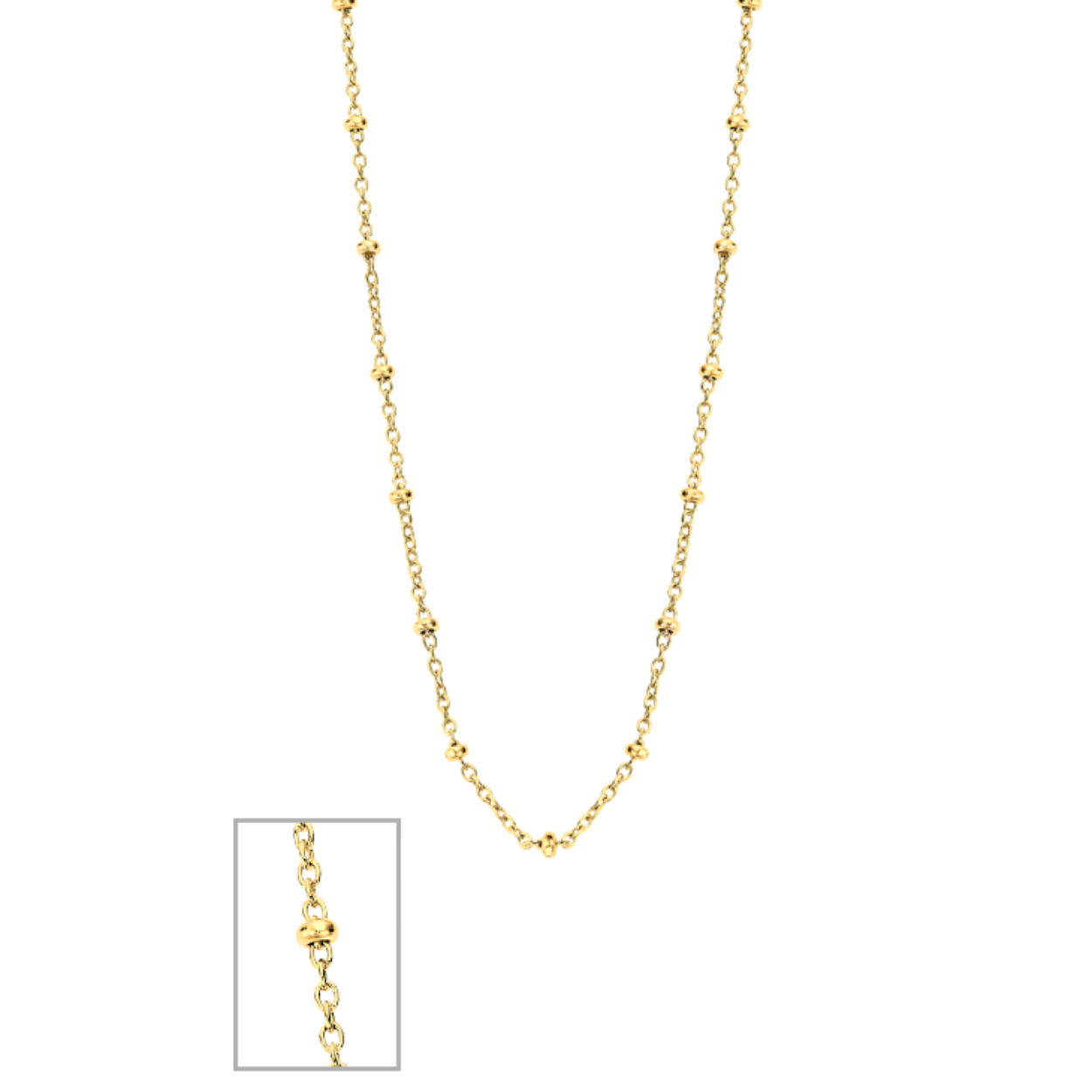 Ketting met bolletjes plaqué