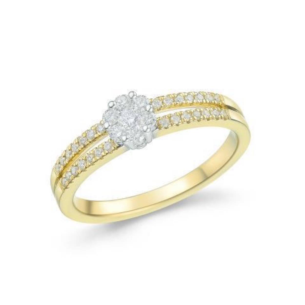 Ring goud 18kt met diamanten