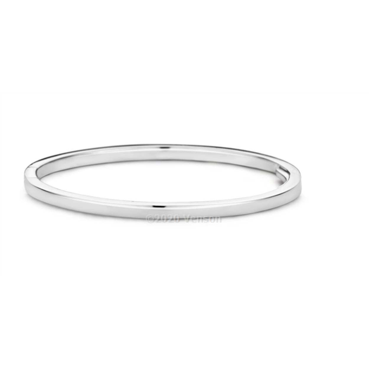Zilveren slavenarmband Moments, vlak/smal