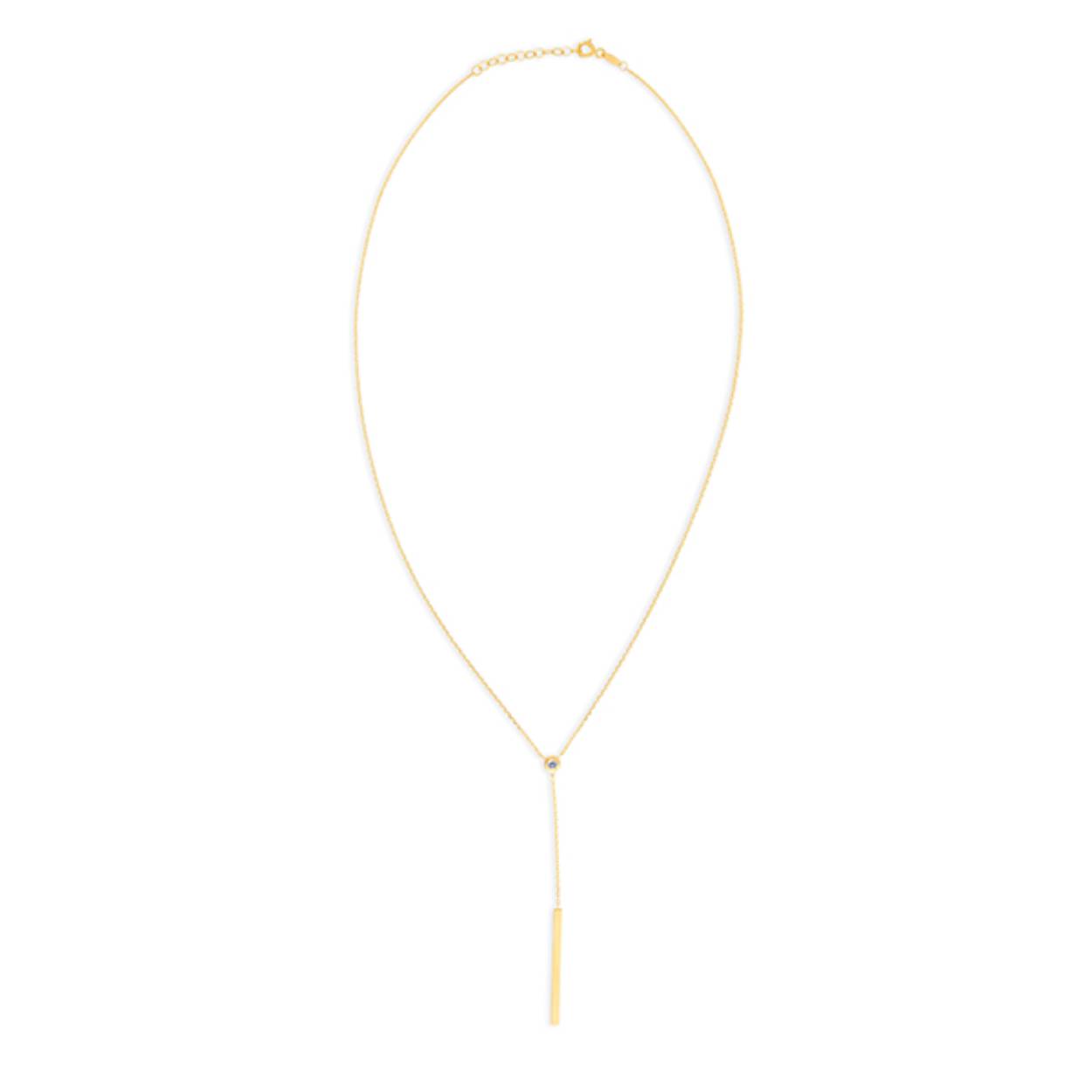 14kt gouden collier met zirkonia