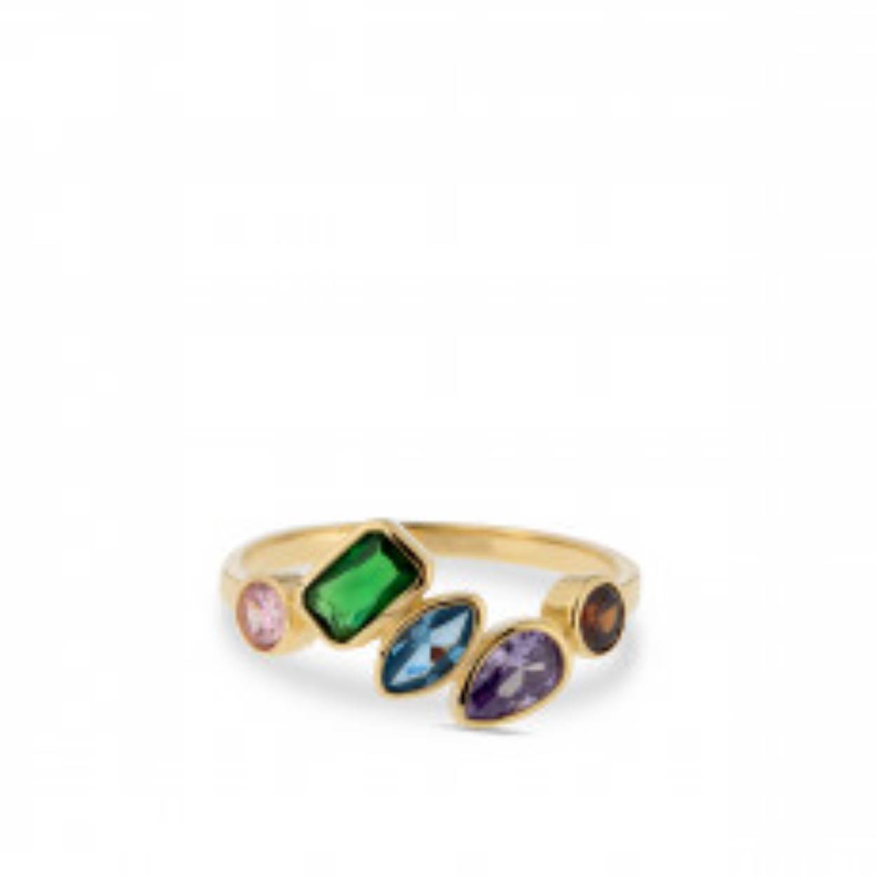 Deze ring is van het merk Swing Jewels. Het is een damessieraad gemaakt van goud, 14 karaat, (legering: 0.585). De ring is geelgoud van kleur.
De verdere specificaties van de ring zijn als volgt:
Breedte (mm): 17.7
Lengte (mm): 54
Hoogte (mm): 7