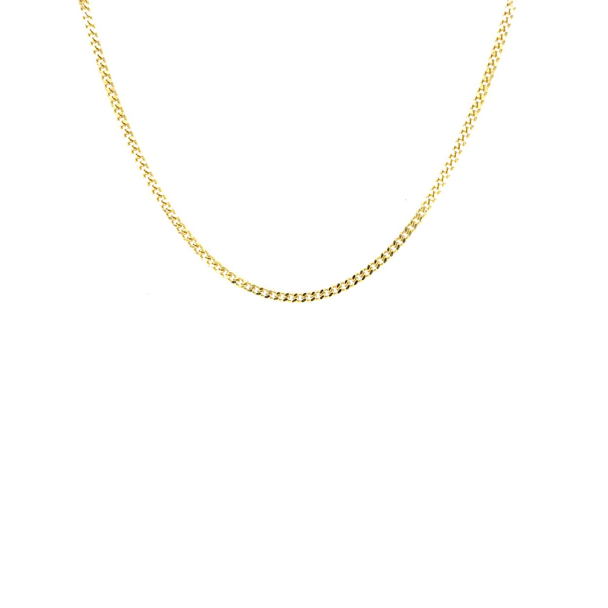 14 krt geelgouden gourmet collier 1.6mm 45cm