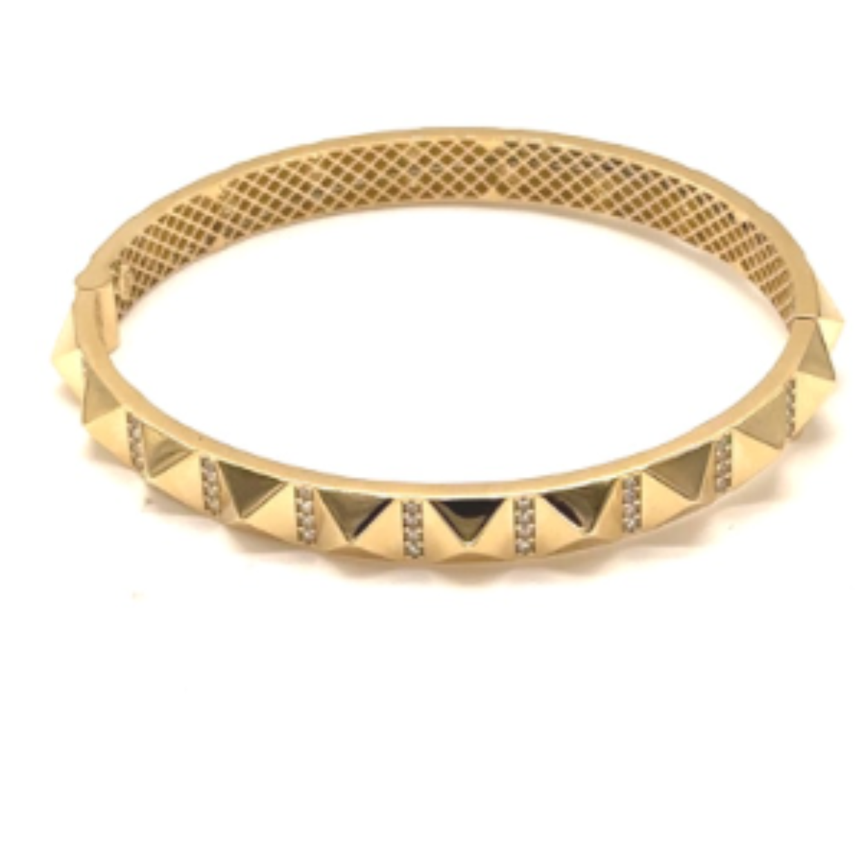 14k gouden bangle, handgemaakt. massief. 