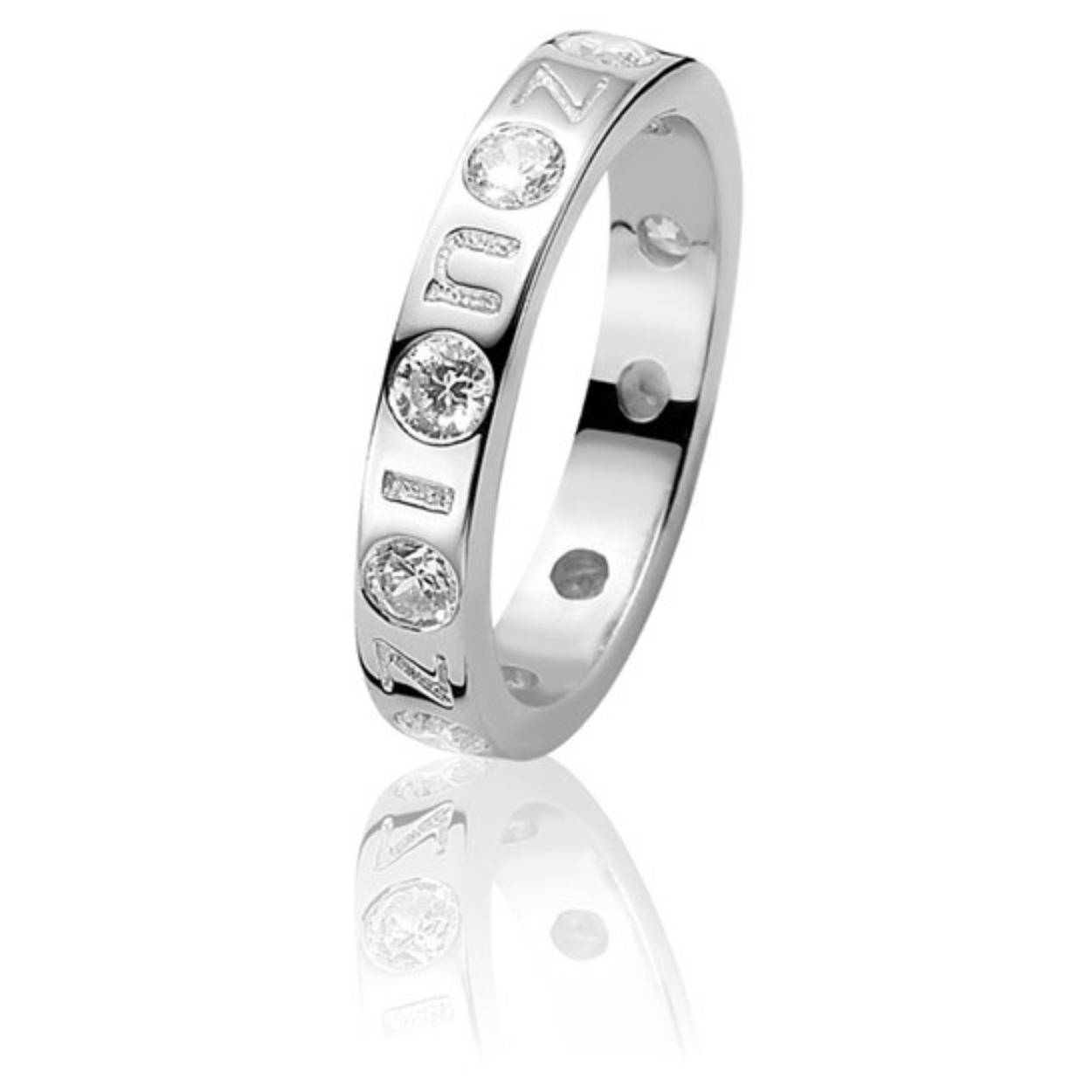 Zinzi zilveren ring zirkonia mt.54 ZIR378