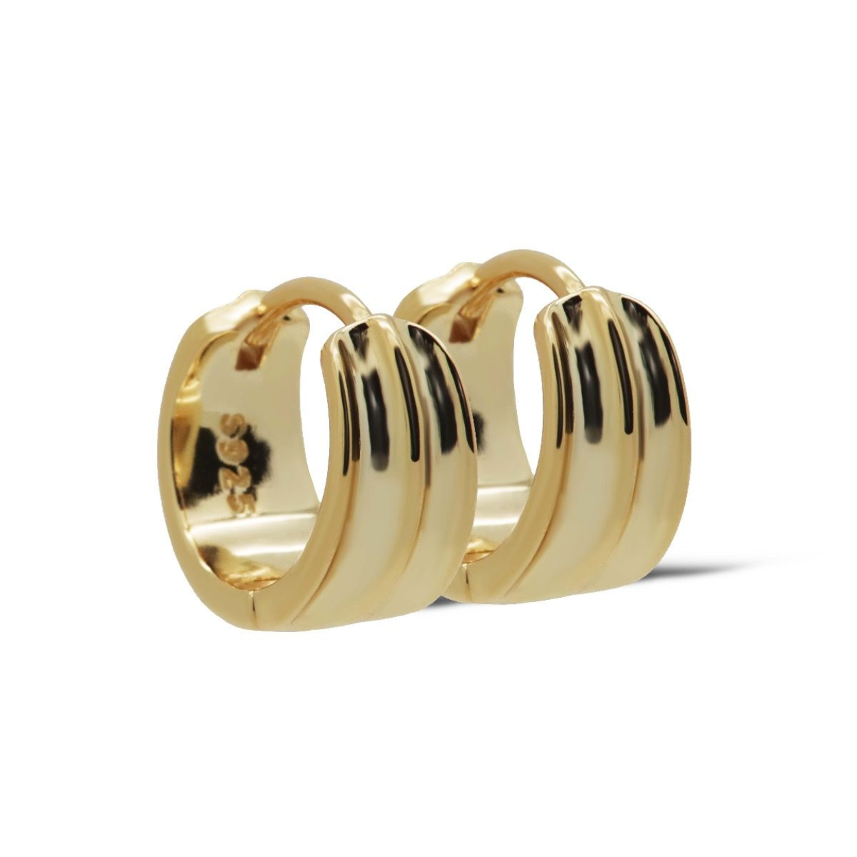 H561GP Karma oorringen NIA | zilver verguld | 12 mm 