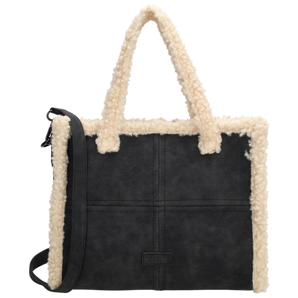 Wij zijn helemaal verliefd op deze handtas! Deze prachtige handtas komt uit de Laredo serie van Beagles. De teddy rand van de tas geeft 'm een knusse uitstraling, perfect voor de herfst en winter dagen! Deze handtas heeft een hoofdvak met ritssluiting waarin je jouw spullen kunt meenemen. Aan het dubbele handvat draag je deze mooie handtas met jou mee. De schouderband is verstelbaar en afneembaar. Heb jij deze musthave al in huis?

De eigenschappen van deze handtas zijn: 

Hoofdvak met ritssluiting
Dubbel handvat 
Verstelbare schouderband