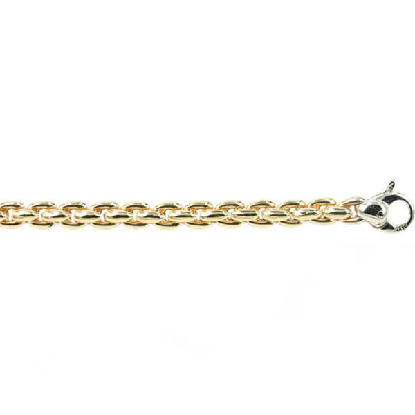 14-karaats geelgouden armband.
Lengte: 20 cm
Breedte	: 5 mm