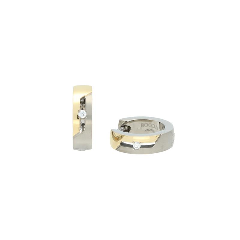Boccia 05045-04
Titanium oorringen met diamant 0.04 crt