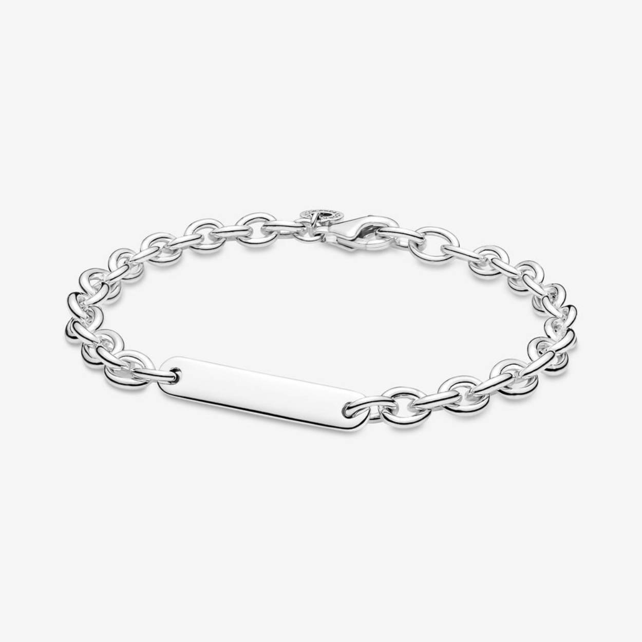 pandora armband zilver met graveerplaat op 20 cm