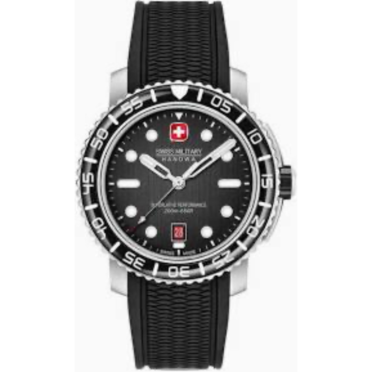 Dit is een horloge van het merk Swiss Military Hanowa gemaakt voor heren.
De specificaties zijn als volgt:
Kastmaat: 44
Waterdichtheid: 20 ATM / 200 Meter / 660 Feet
Dit horloge heeft de volgende functies/eigenschappen:
Datumaanduiding