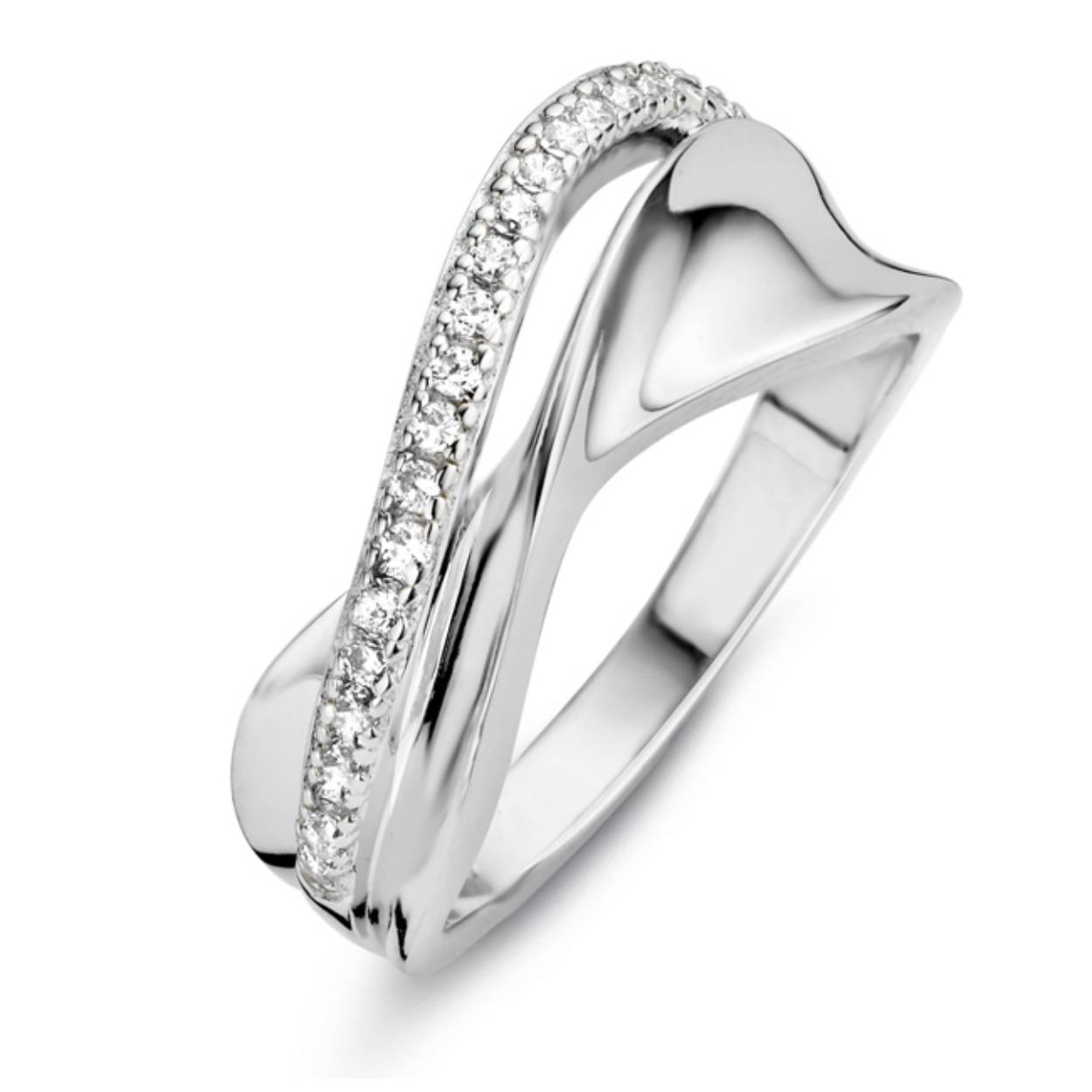 Zilveren ring met zirkonia maat 54 van het merk Rosa di Luca