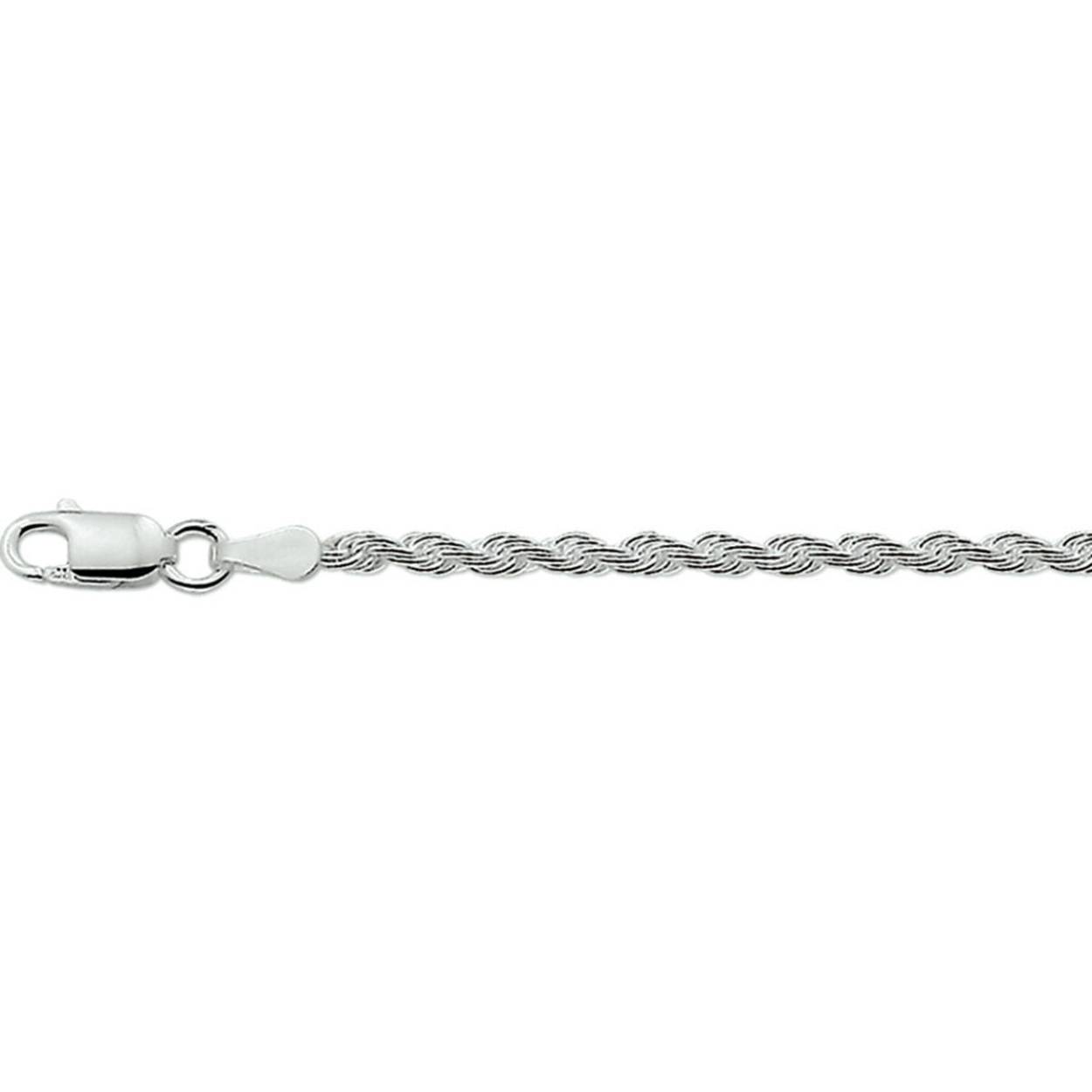 Zilveren koord collier
