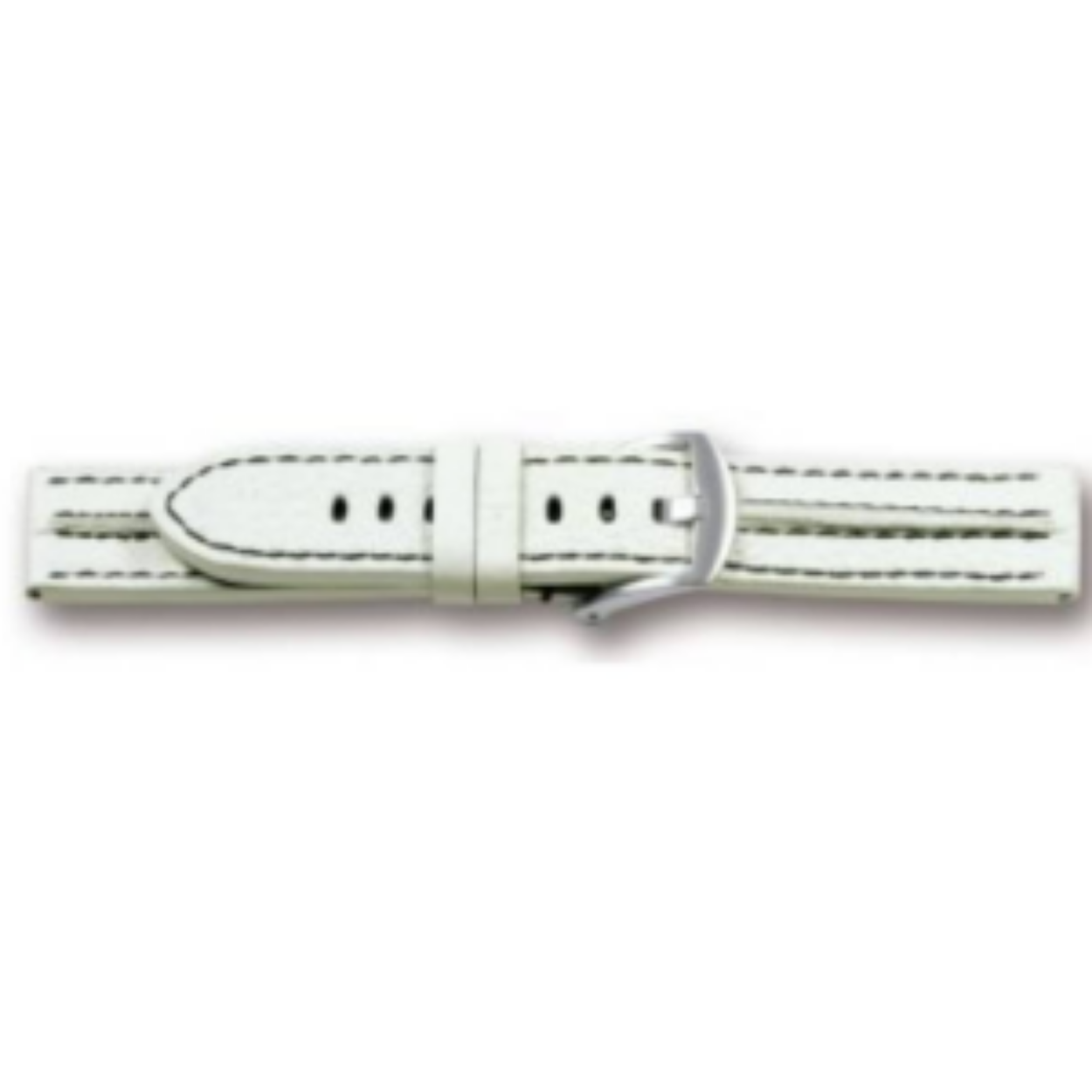 LR HORLOGEBAND WIT GESTIKT 28MM