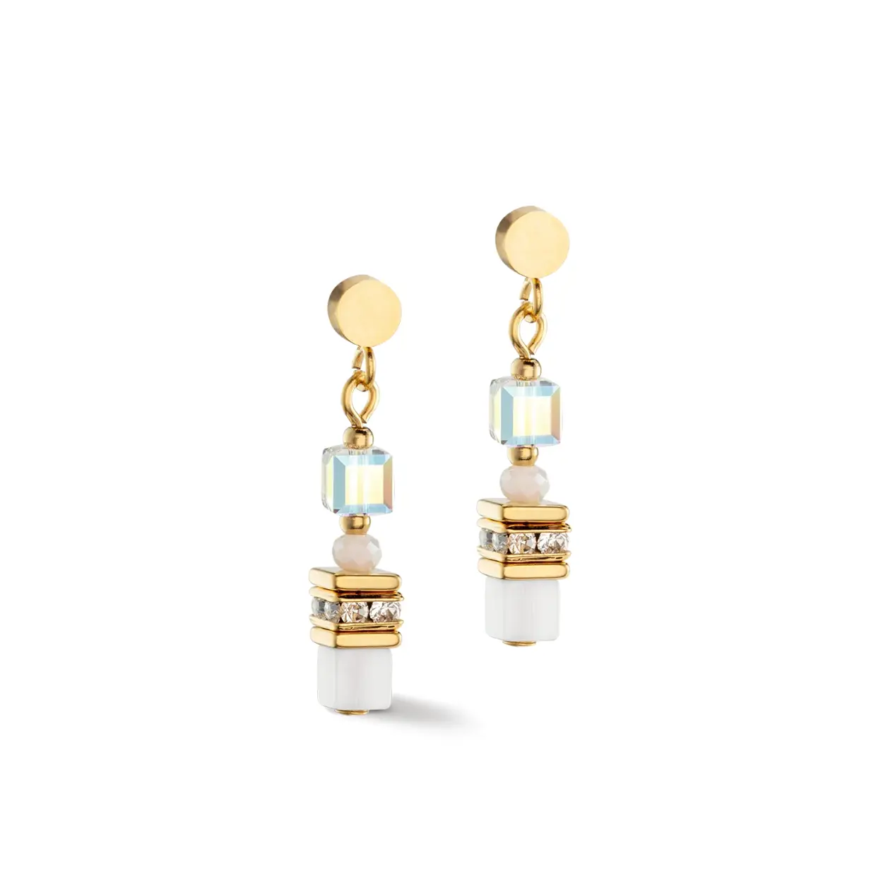 Coeur de Lion edelstaal gold plated  oorhangers