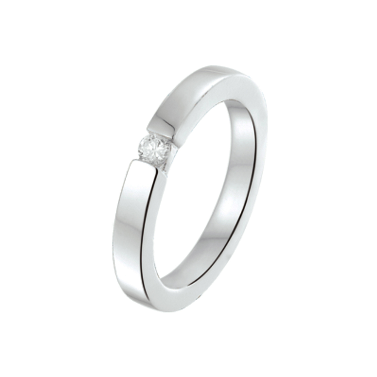 Zilveren zware ring met zirkonia