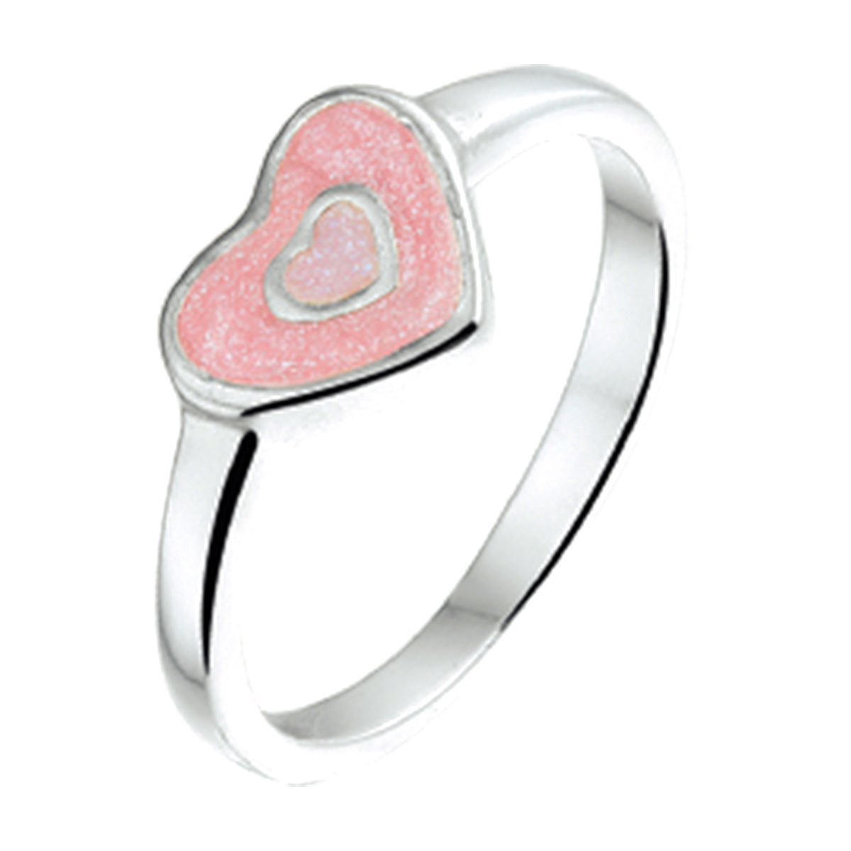 roze emaille met glitter